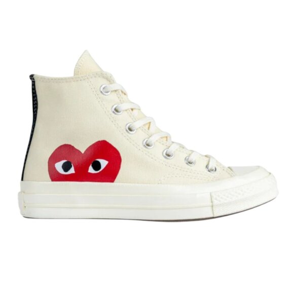 NEW Converse x Comme des Garçons High Top Sneakers - Picture 4 of 14